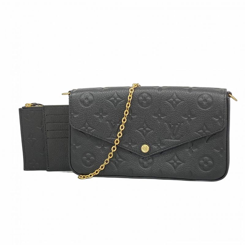 Louis Vuitton Shoulder Wallet Monogram/empreinte Pochette Felicie M82477 Noir