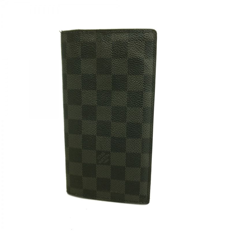 Louis Vuitton Damier Graphite Portefeuille Blazer N62665 Black Men's Long Wallet
