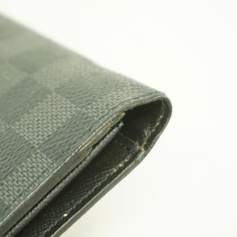 Louis Vuitton Damier Graphite Portefeuille Blazer N62665 Black Men's Long Wallet