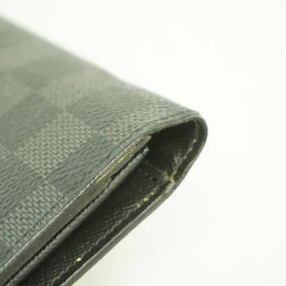 Louis Vuitton Damier Graphite Portefeuille Blazer N62665 Black Men's Long Wallet