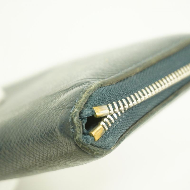 Louis Vuitton Long Wallet Taiga Zippy Wallet Vertex M30510 Blue Marine Men's