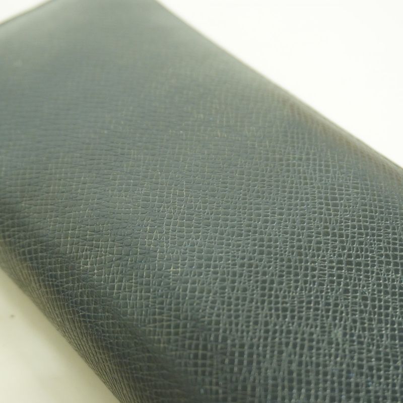 Louis Vuitton Long Wallet Taiga Zippy Wallet Vertex M30510 Blue Marine Men's