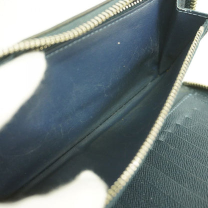 Louis Vuitton Long Wallet Taiga Zippy Wallet Vertex M30510 Blue Marine Men's