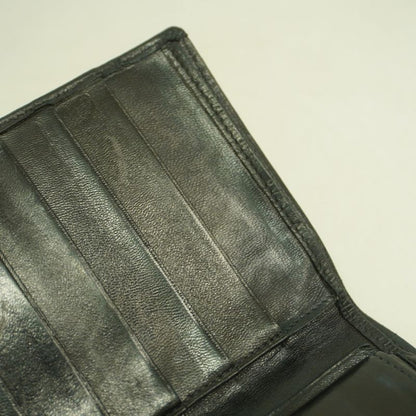 Chanel Long Wallet Bicolore Lambskin Black Gold Hardware Women