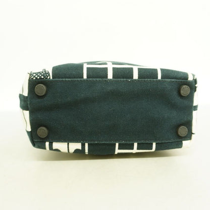 Chanel Tote Bag Window Canvas Black White Chien Pan Gold Hardware Women's