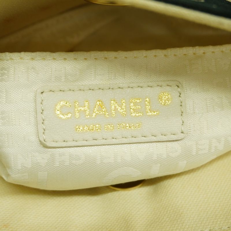 Chanel Tote Bag Window Canvas Black White Chien Pan Gold Hardware Women's