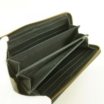 Gucci Long Wallet GG Marmont 443123 Leather Black Gold Hardware Men Ladies