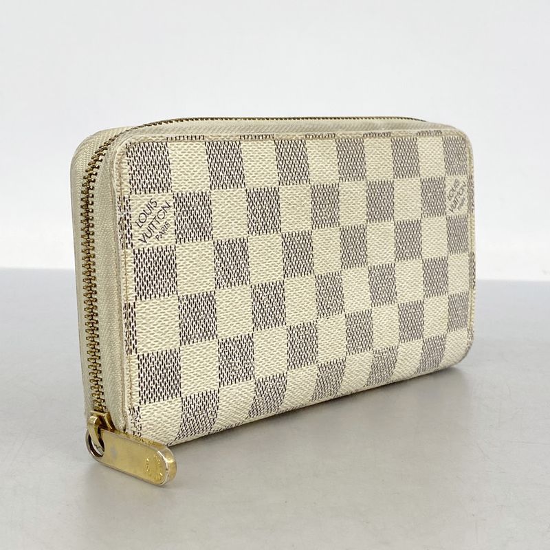 Louis Vuitton Long Wallet Damier Azure Zippy Wallet N60019 Whitemen Women Unisex