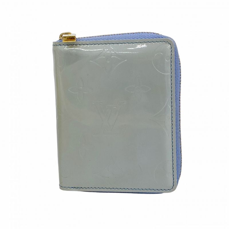 Louis Vuitton Wallet Vernis Blume M91016 Baby Blue Ladies