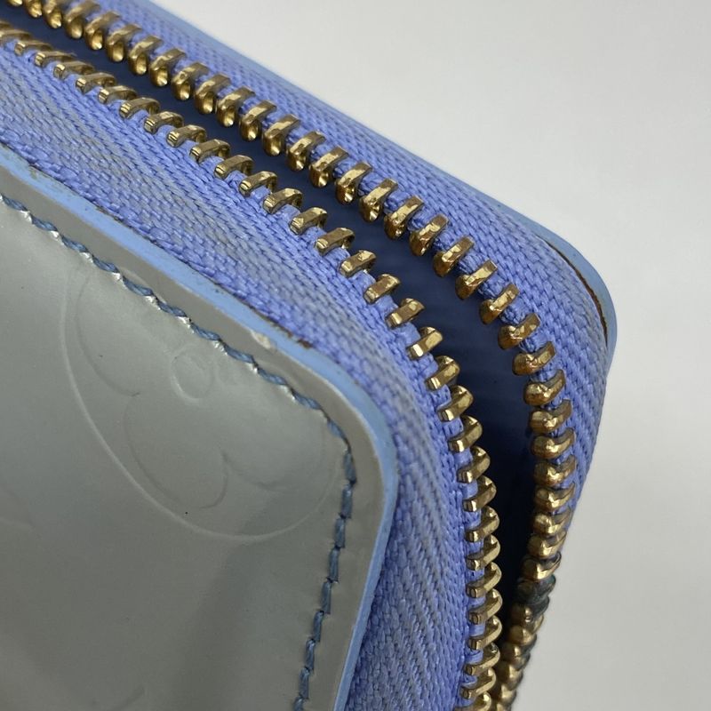 Louis Vuitton Wallet Vernis Blume M91016 Baby Blue Ladies