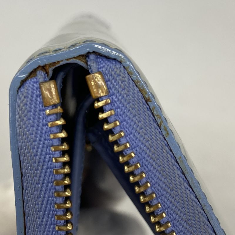 Louis Vuitton Wallet Vernis Blume M91016 Baby Blue Ladies