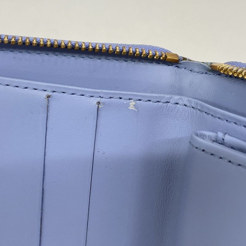 Louis Vuitton Wallet Vernis Blume M91016 Baby Blue Ladies