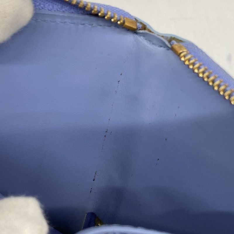 Louis Vuitton Wallet Vernis Blume M91016 Baby Blue Ladies