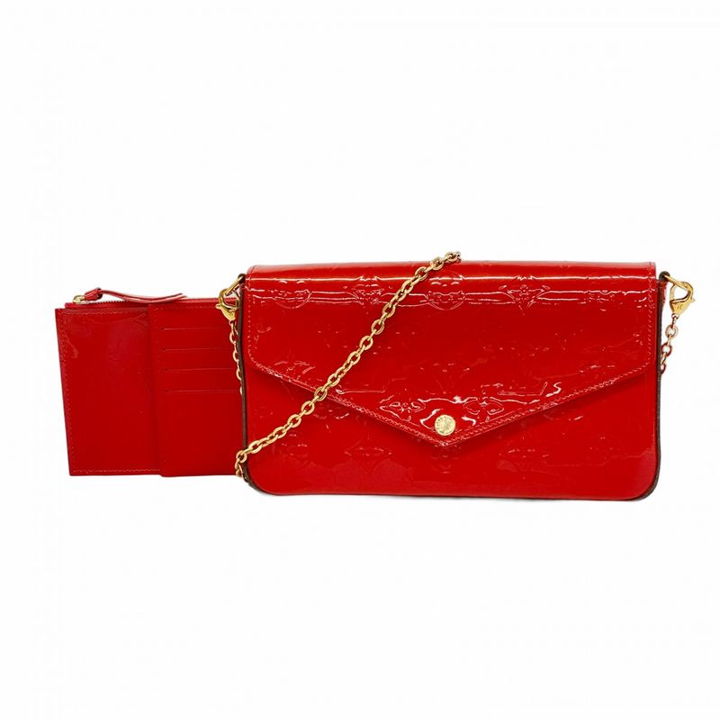 Louis Vuitton Shoulder Wallet Vernis Pochette Felicie M61293 Threes Ladies