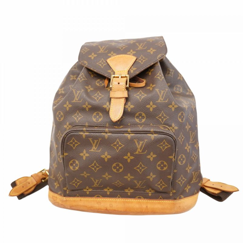 Louis Vuitton Backpack Daypack Monogram Montsouris GM M51135 Brown Women's
