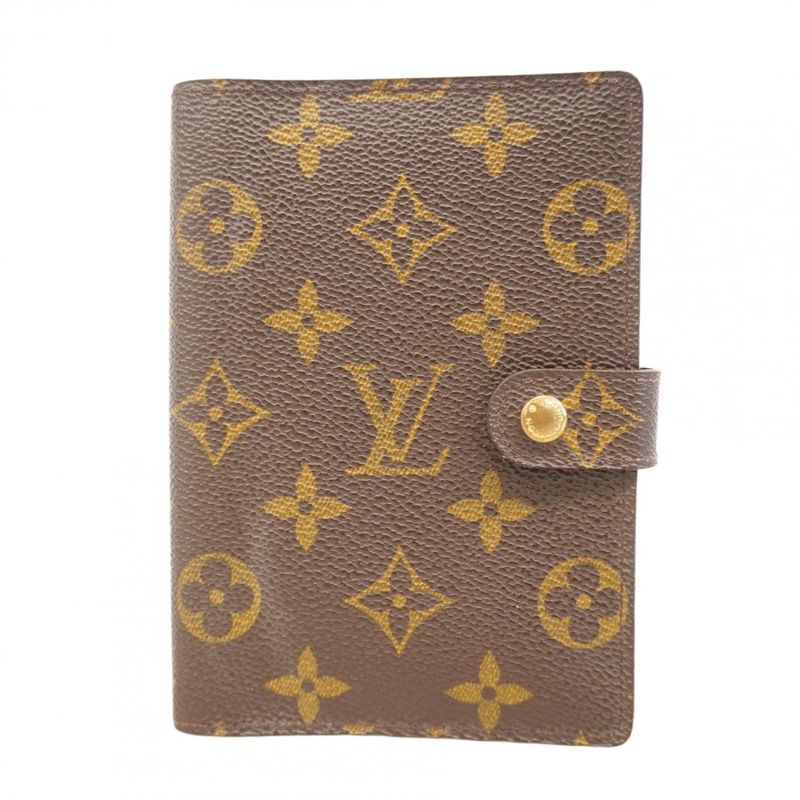 Louis Vuitton Notebook Cabas Monogram Agenda PM R20005 Brown Men Women Unisex