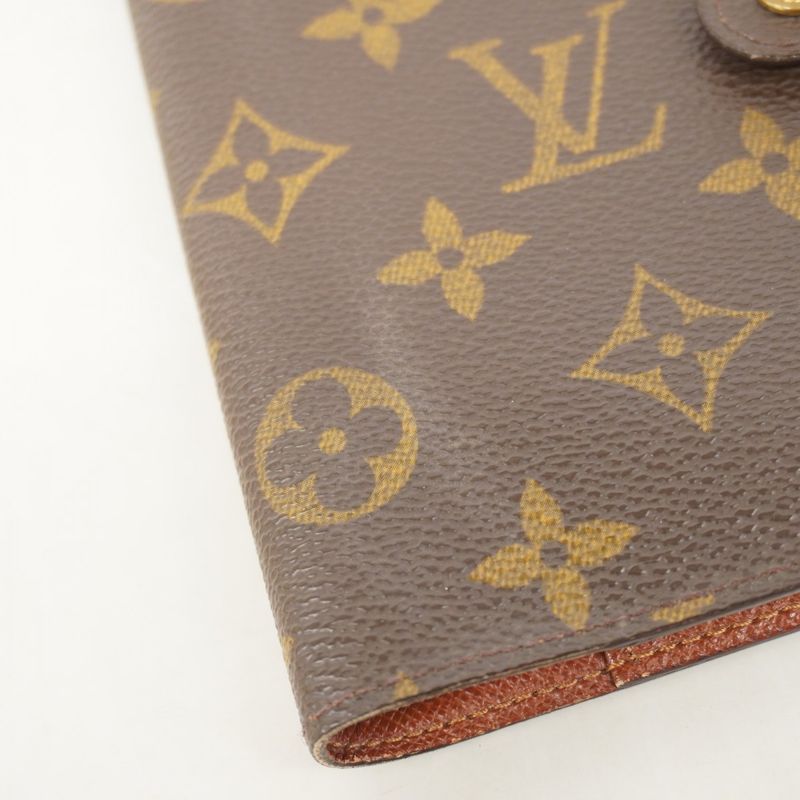 Louis Vuitton Notebook Cabas Monogram Agenda PM R20005 Brown Men Women Unisex
