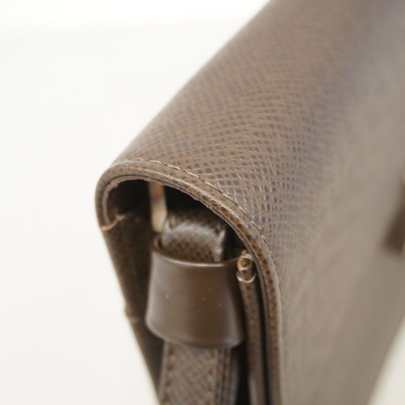 Louis Vuitton Clutch Bag Taiga Selenga M30788 Grizzly Men's