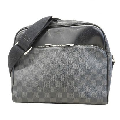 Louis Vuitton Shoulder Bag Damier Graphite Dayton PM N41408 Black Men's