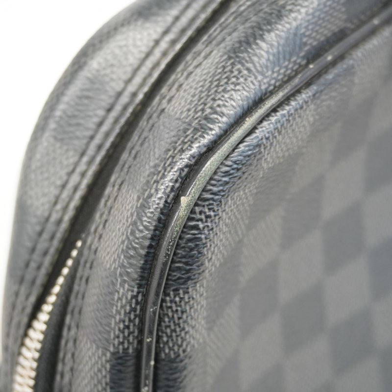 Louis Vuitton Shoulder Bag Damier Graphite Dayton PM N41408 Black Men's