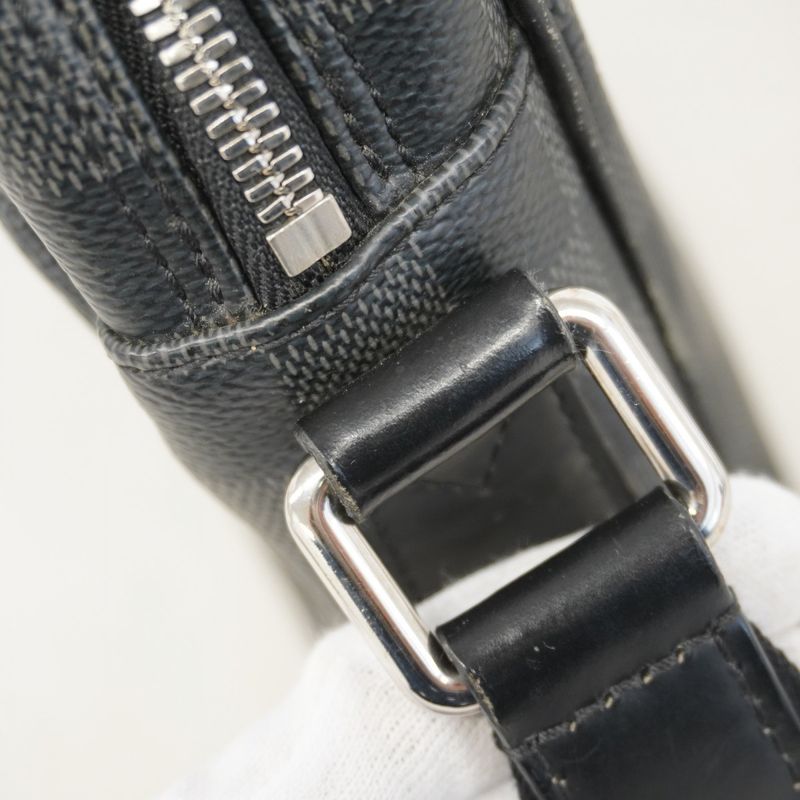 Louis Vuitton Shoulder Bag Damier Graphite Dayton PM N41408 Black Men's