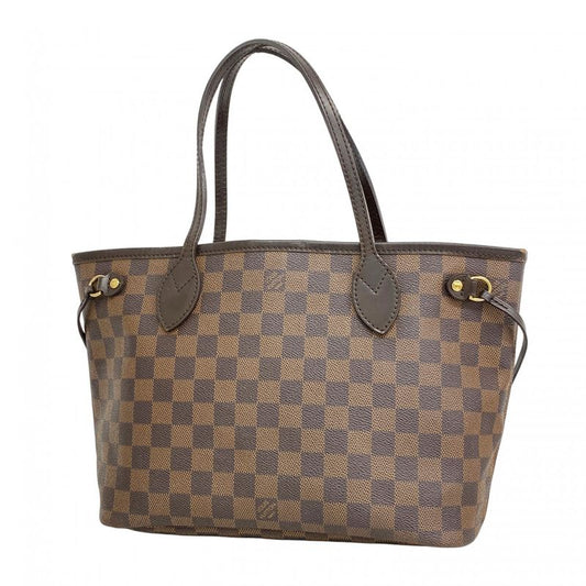 Louis Vuitton Damier Neverfull PM N51109 Ebene Womens Tote Bag