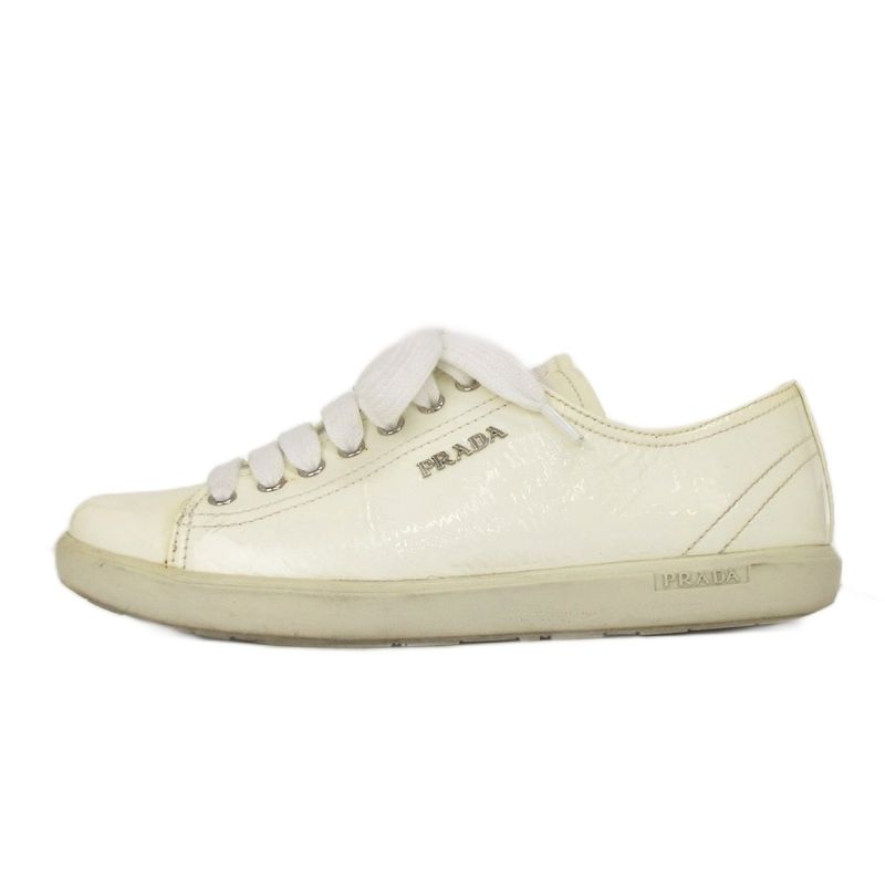 Prada Sport Sneakers Low Cut Logo White 36 23.5cm (9.25in) Approx Shoes