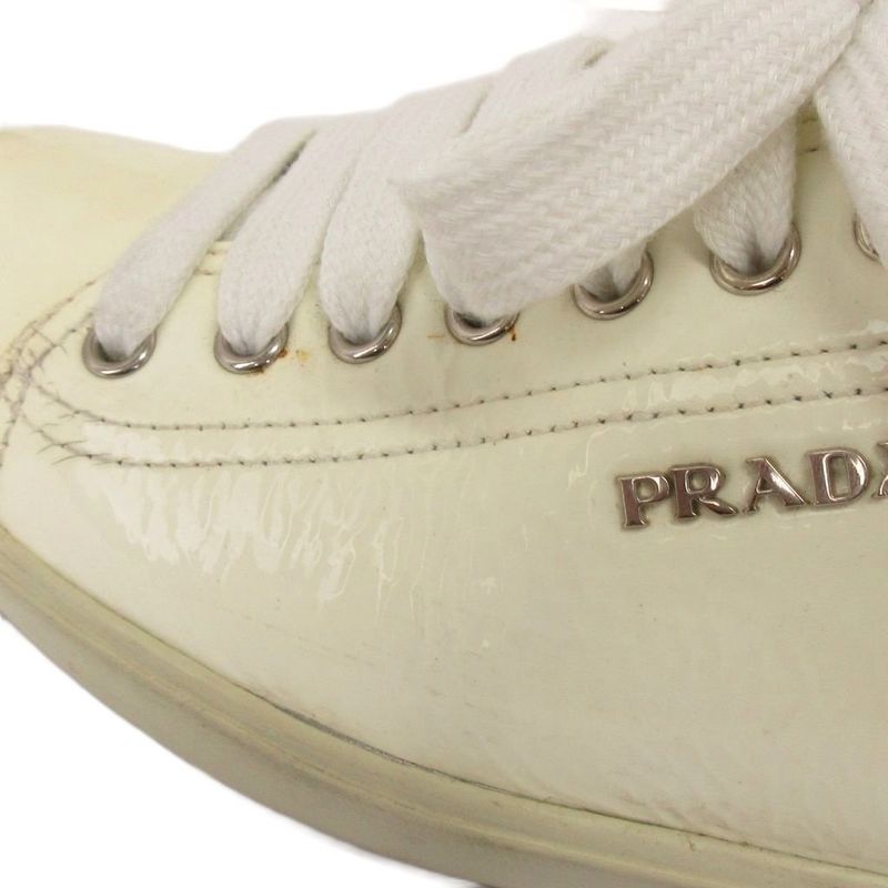 Prada Sport Sneakers Low Cut Logo White 36 23.5cm (9.25in) Approx Shoes