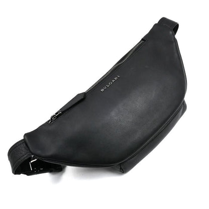 Bvlgari Bvlgari Man Body Bag Black 291935 Men's Preowned