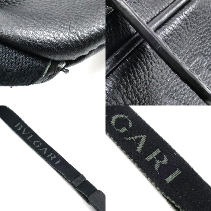 Bvlgari Bvlgari Man Body Bag Black 291935 Men's Preowned