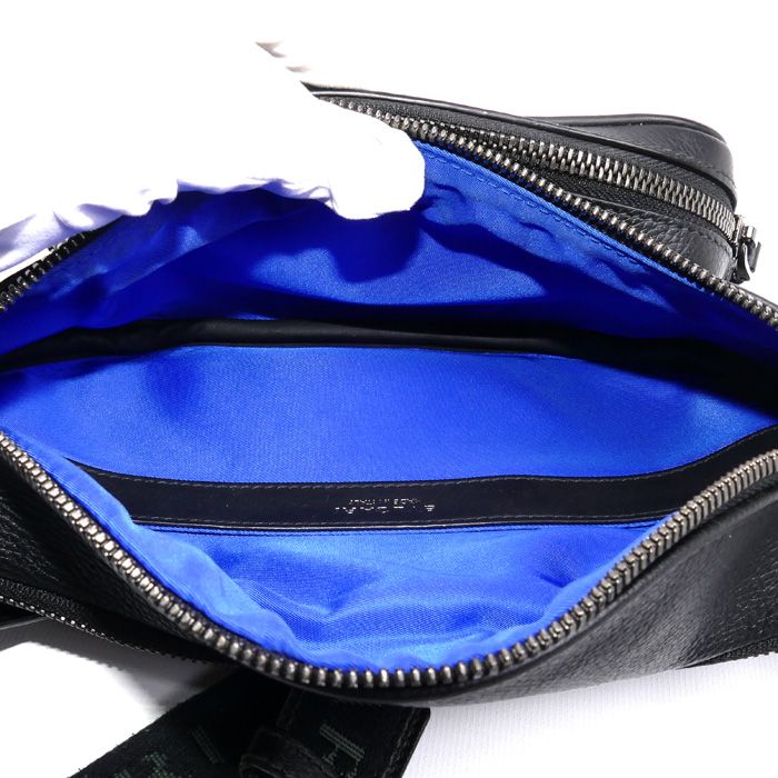 Bvlgari Bvlgari Man Body Bag Black 291935 Men's Preowned