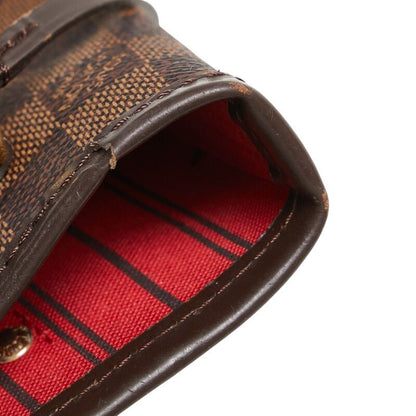 Louis Vuitton Damier Neverfull PM Tote Handbag N41359 Ebene Brown PVC Leather