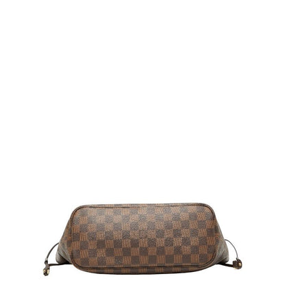 Louis Vuitton Damier Neverfull PM Tote Handbag N41359 Ebene Brown PVC Leather