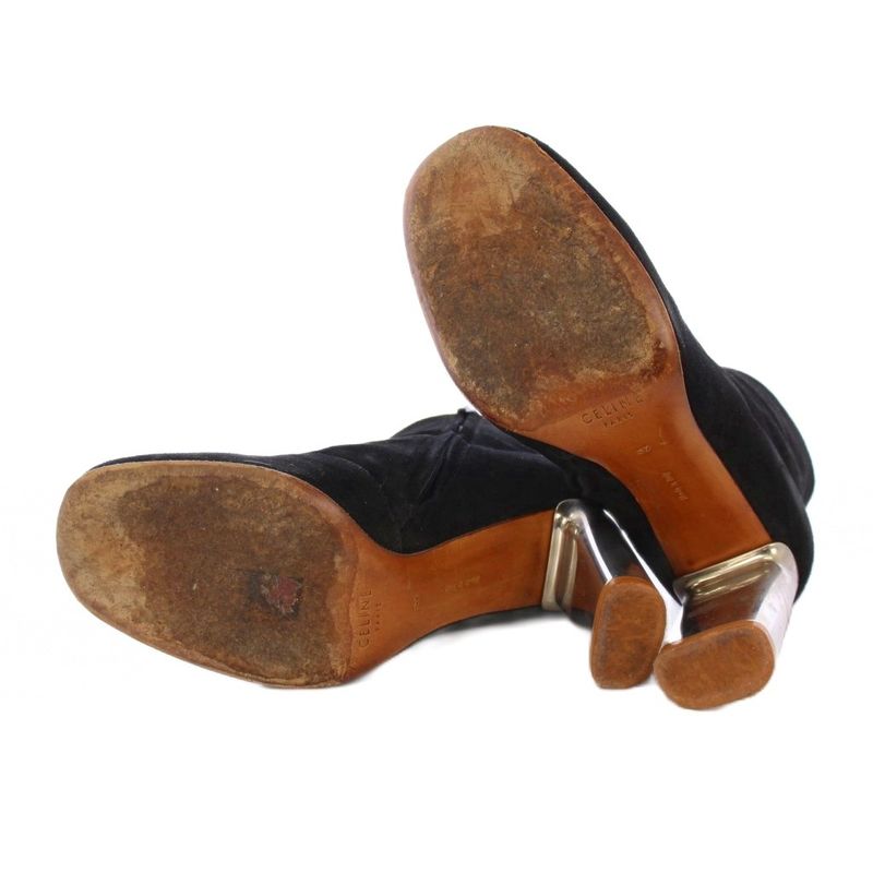 Celine Phoebe Period Bambam Short Boots Suede 37 Black Tk