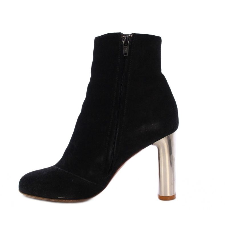 Celine Phoebe Period Bambam Short Boots Suede 37 Black Tk