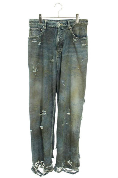 Balenciaga 23SS 745248 Tnw01 Superdestroyed Large Fit Baggy Denim Pants Men's XS