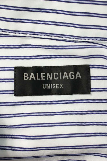 Balenciaga 809012 Trm04 Patchwork Striped Long Sleeve Shirt Men's XL