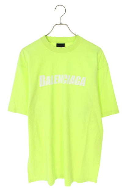 Balenciaga 651795 Tnvl1 Destroyed Oversized Logo Crack T-shirt Men's XXS