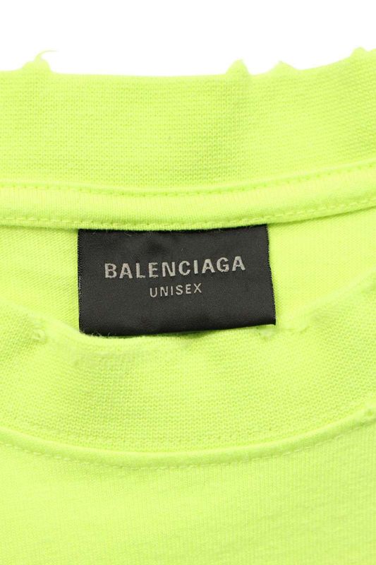 Balenciaga 651795 Tnvl1 Destroyed Oversized Logo Crack T-shirt Men's XXS