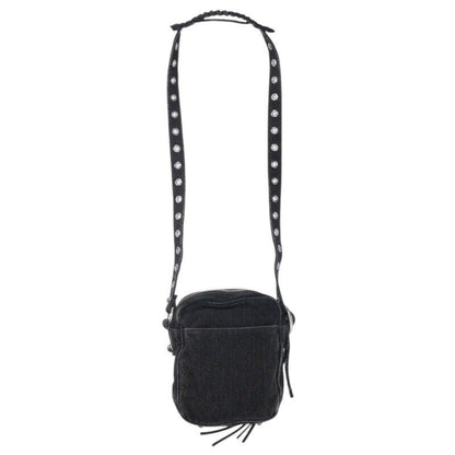 Balenciaga 719065 LE Cagole Le Cagole Studded Denim Shoulder Bag For Men