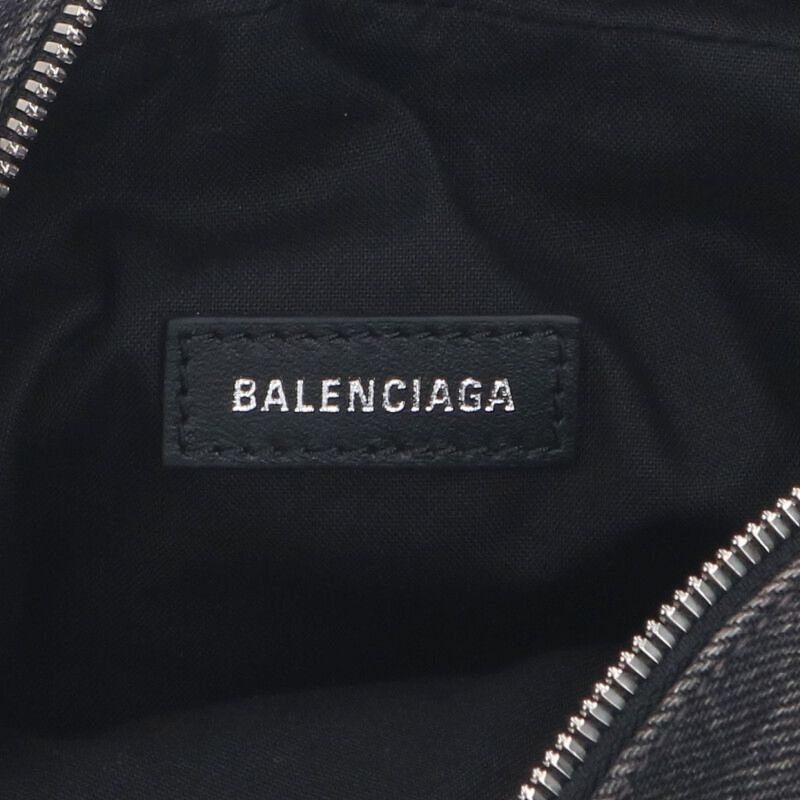 Balenciaga 719065 LE Cagole Le Cagole Studded Denim Shoulder Bag For Men