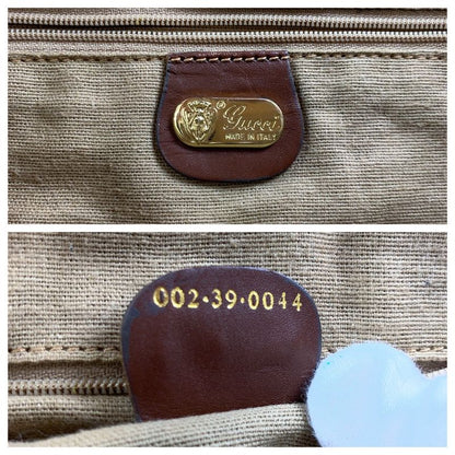 Gucci Vintage Sherry Line Micro GG Brown GG Supreme Canvas Tote Shoulder Bag