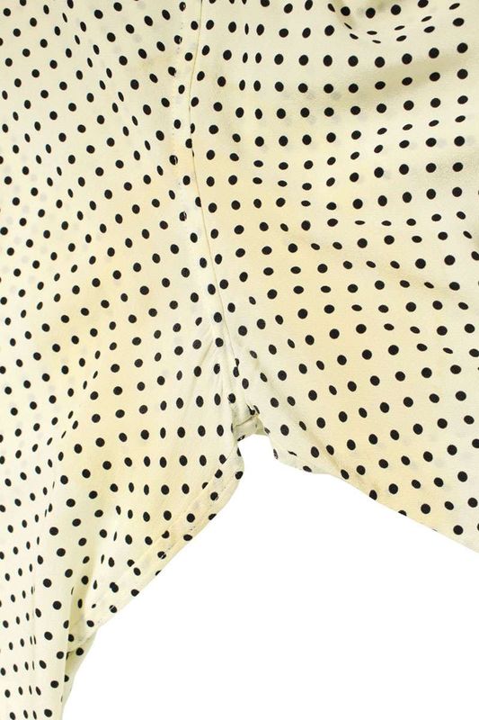 Saint Laurent Paris 23AW 646850 Y1h53 Polka Dot Silk Eve Collar Long Sleeve