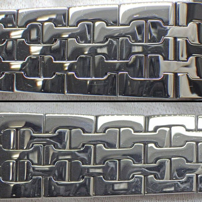 Hermes Watch Hh1.210 12 Points Diamond Index Square White Shell Dial SS Quartz