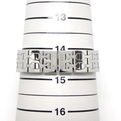 Hermes Watch Hh1.210 12 Points Diamond Index Square White Shell Dial SS Quartz