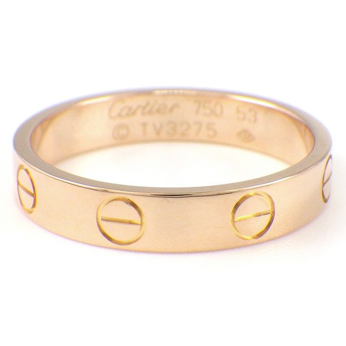 Cartier Ring Love Small Model Sm B4085200 18k Pink Gold 12.5 #53