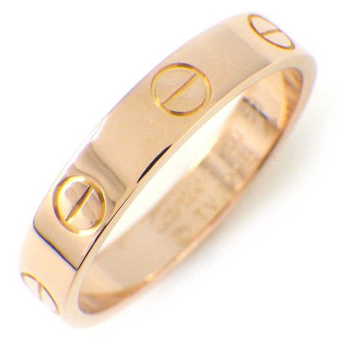Cartier Ring Love Small Model Sm B4085200 18k Pink Gold 12.5 #53