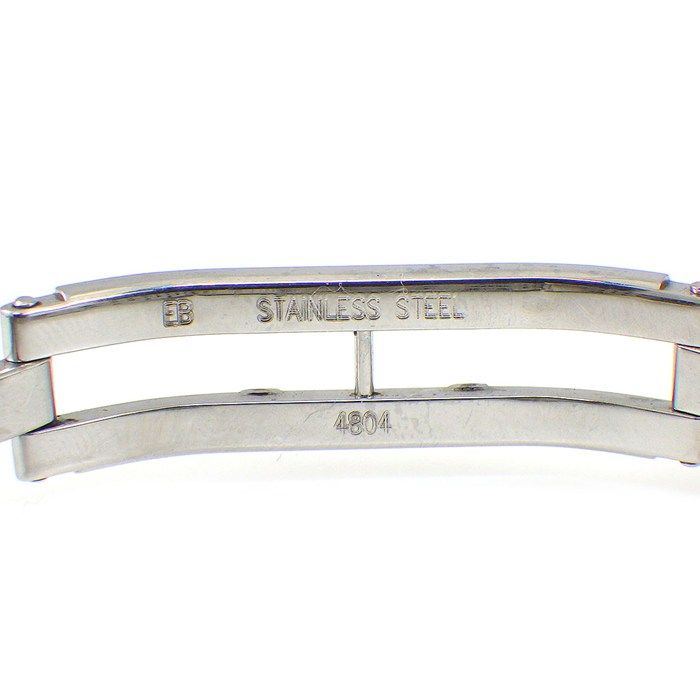 Hermes Watch Hh1.210 Square Pink Guilloche Dial SS Quartz Analog