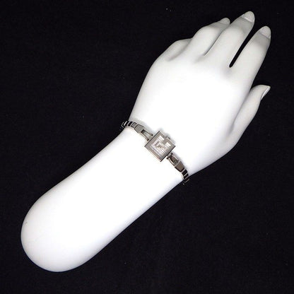 Gucci Watch G Mini 102 Square Pave Diamond Dial SS Quartz Analog