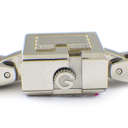 Gucci Watch G Mini 102 Square Pave Diamond Dial SS Quartz Analog